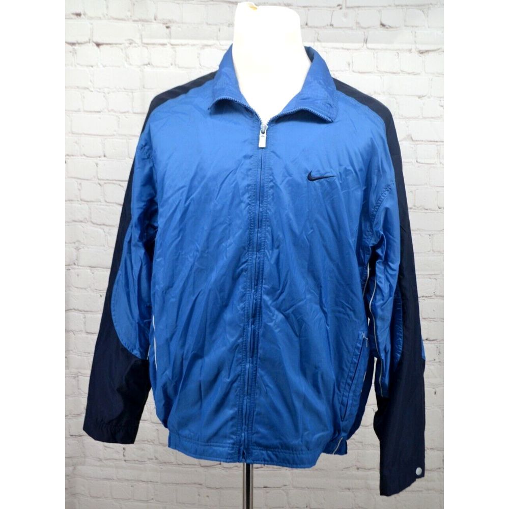 NIKE Men's Vintage 90's Full Zip Track Jacket /‎ Windbreaker SIZE LARGE Blue